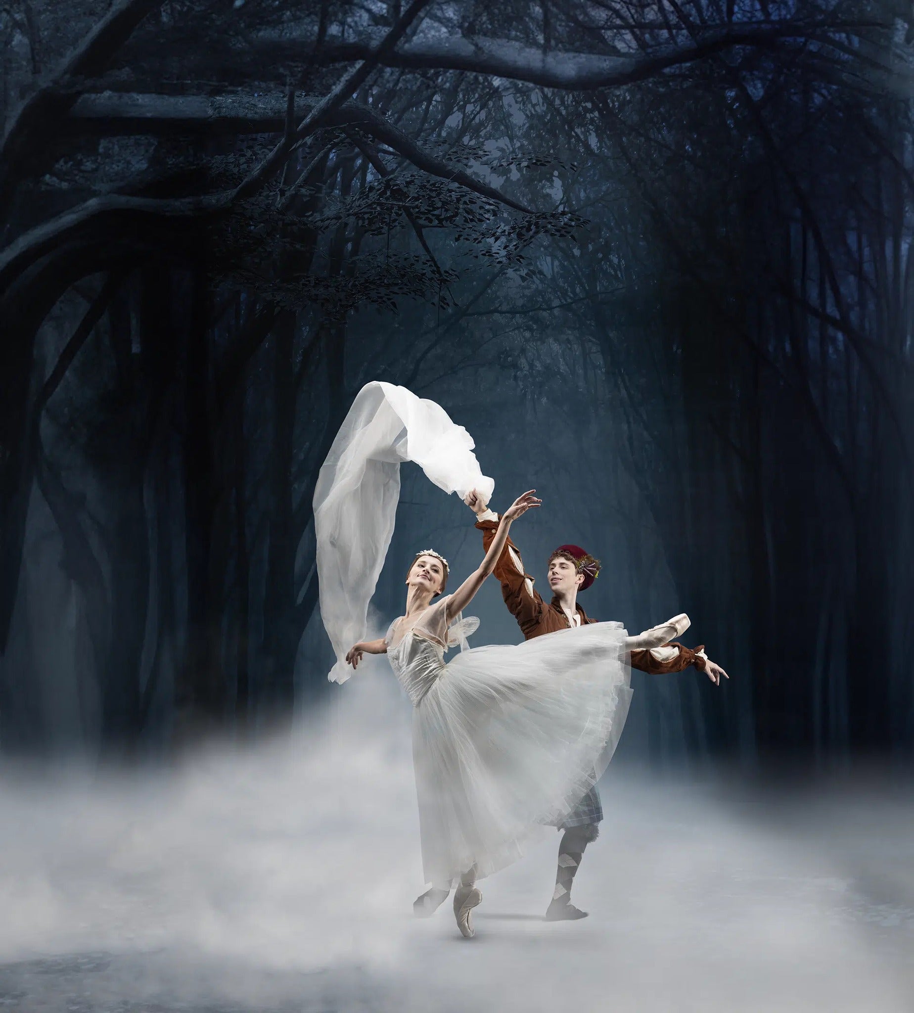 Misty Forest Halloween Photography Backdrop UK M6-127