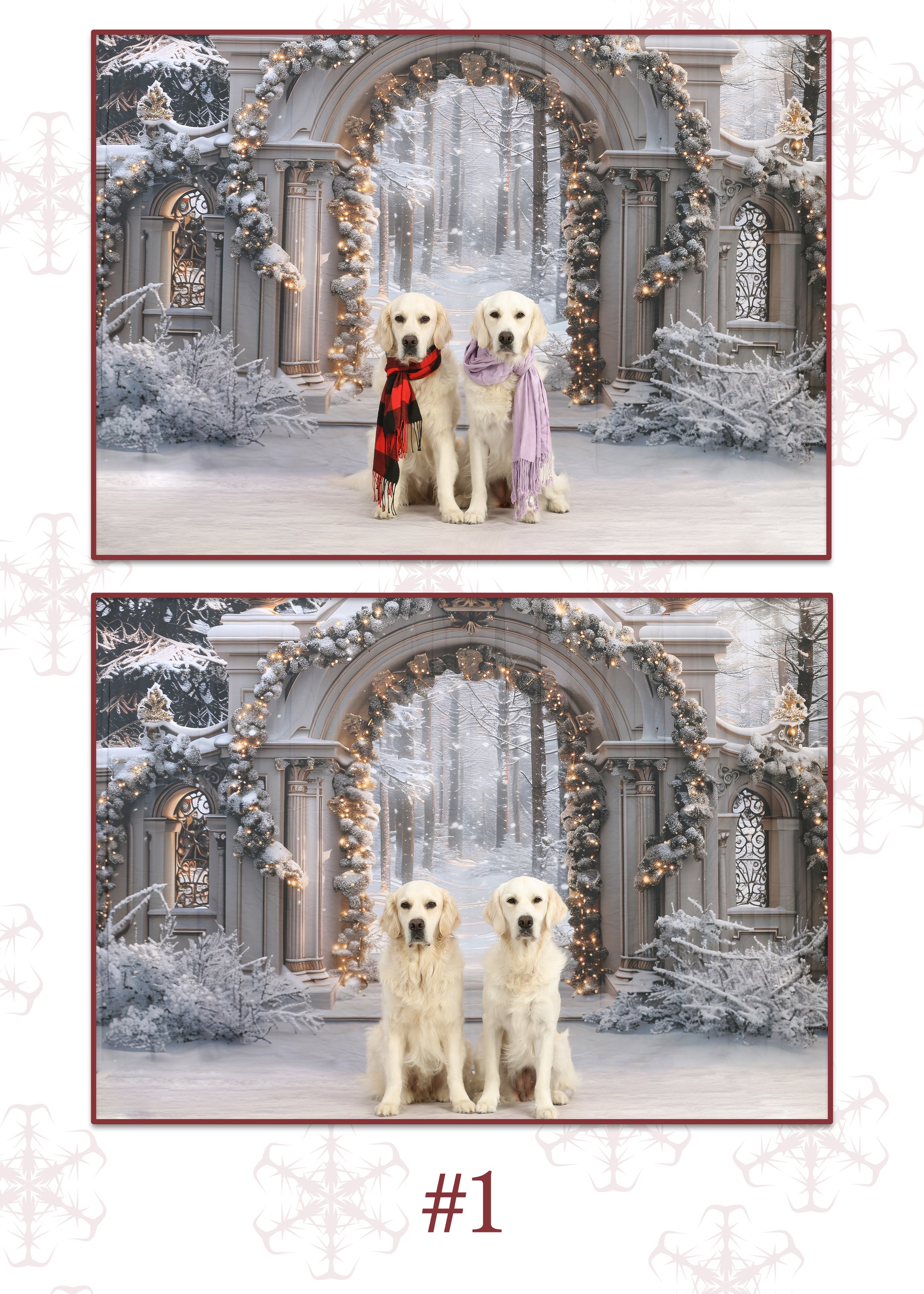 Christmas Snowy Archway Wonderland Backdrop UK RR7-592