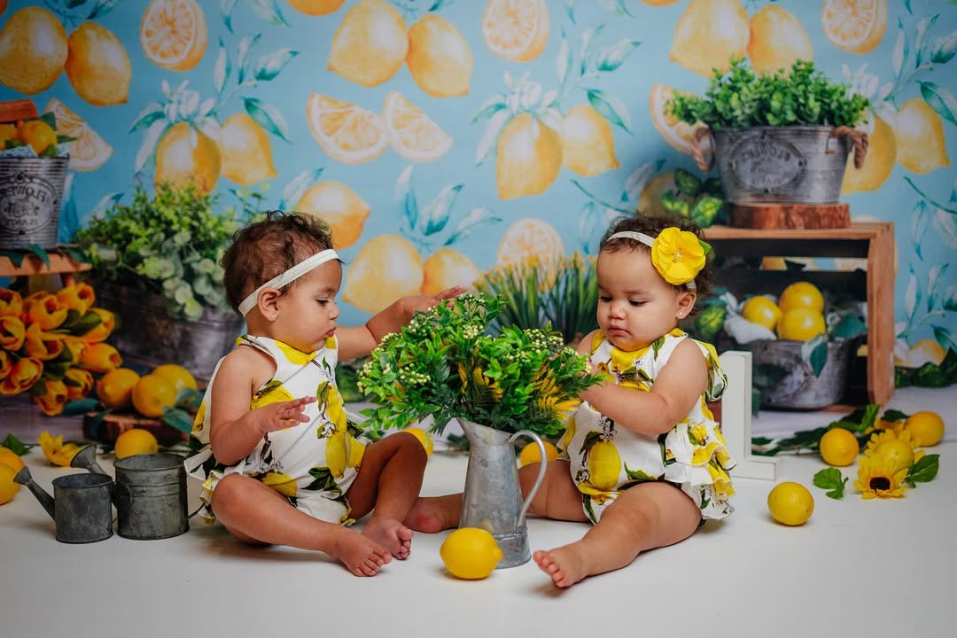 Lemon Plants Decoration Photography Backdrop UK M-34