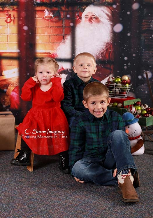 Snowy Christmas Santa Claus Photo Backdrop UK M7-08