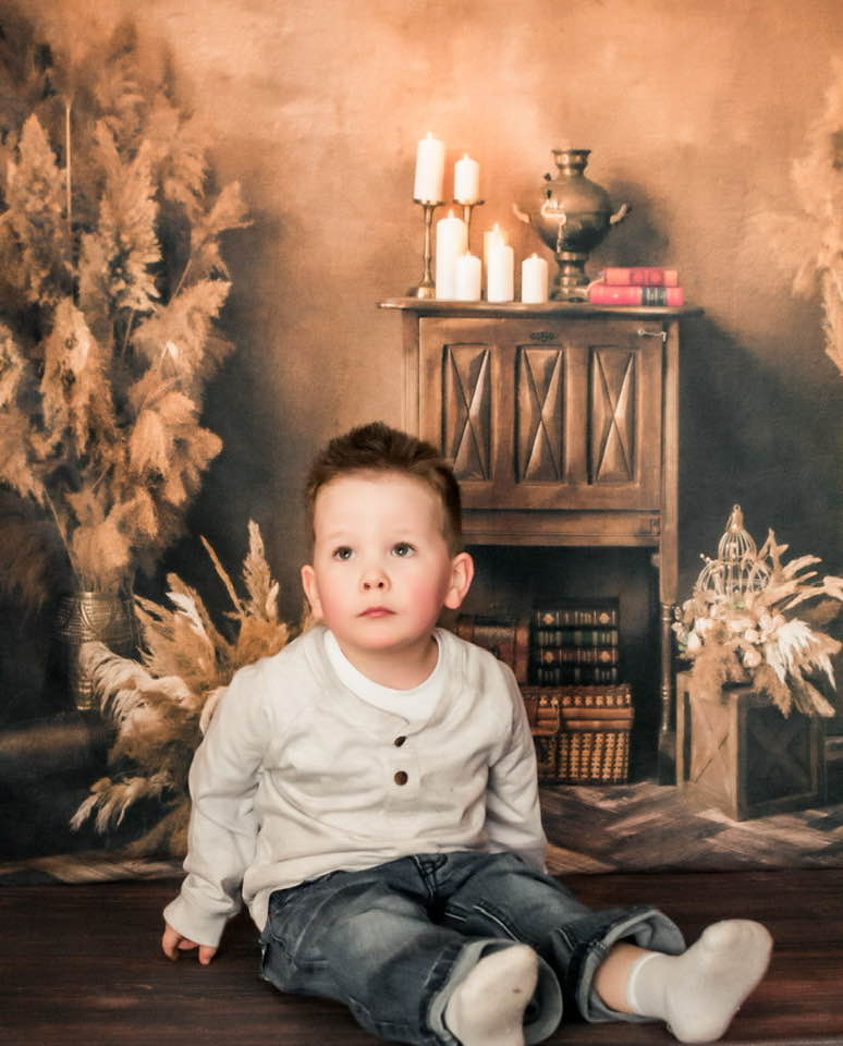Boho Screen Pampas Grass Vintage Backdrop UK D1063