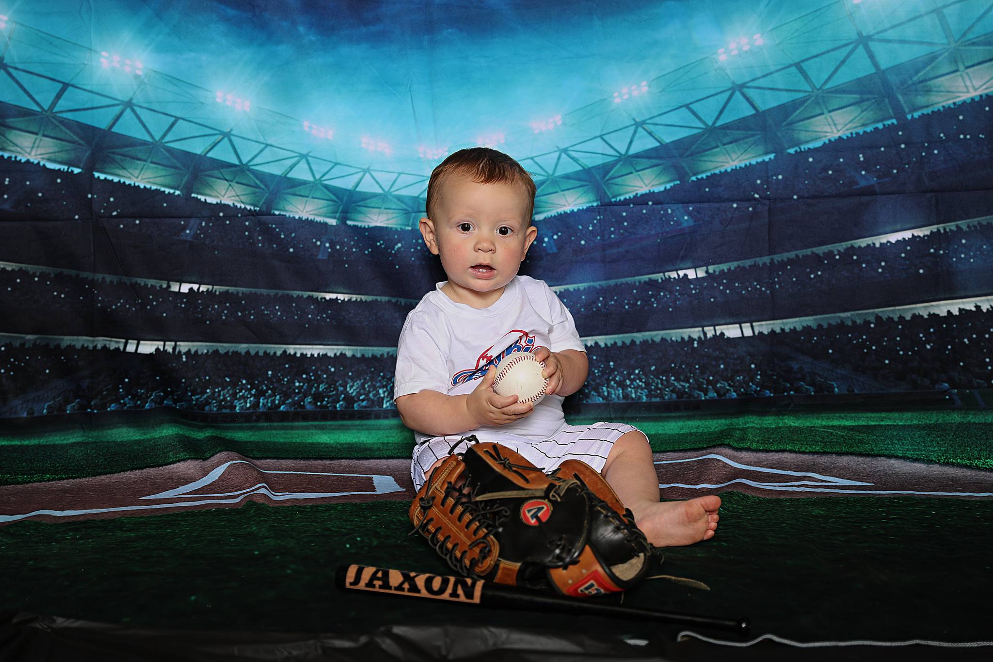 Baseball Ballpark Night Spoitlight Sports Game Stadium Backdrop UK for Photography G-280