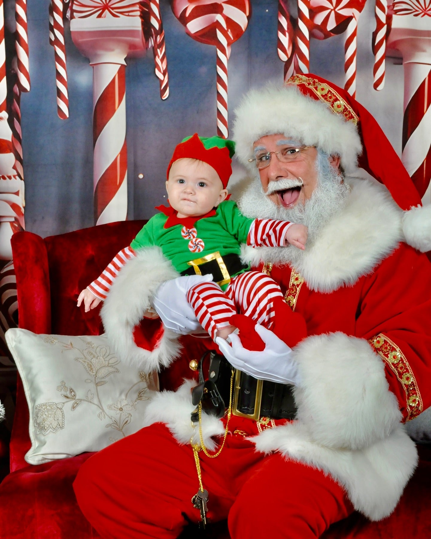 Christmas Whimsical Candy Cane Archway Backdrop UK RR8-229