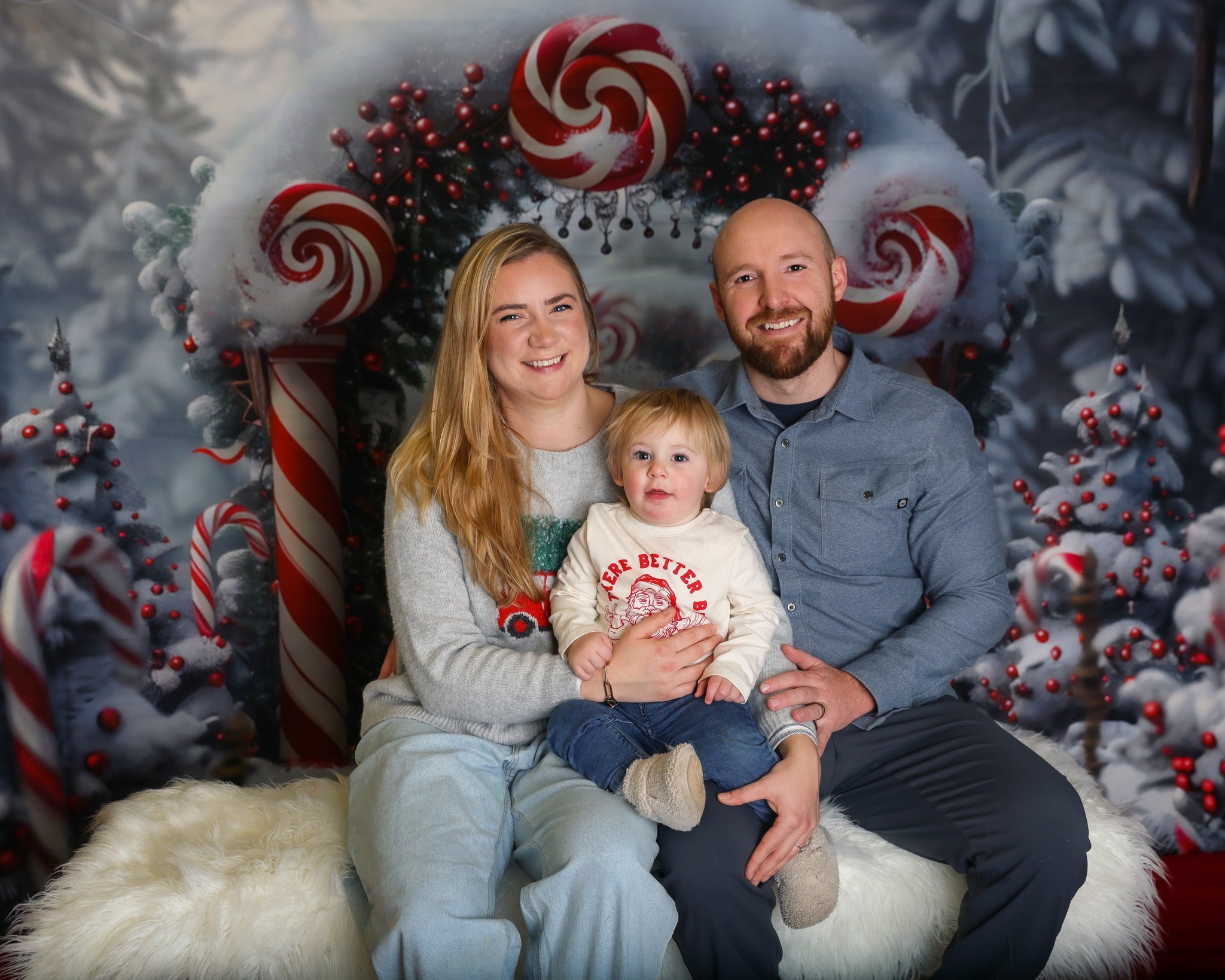 Christmas Candy Cane Wonderland Backdrop UK RR7-672