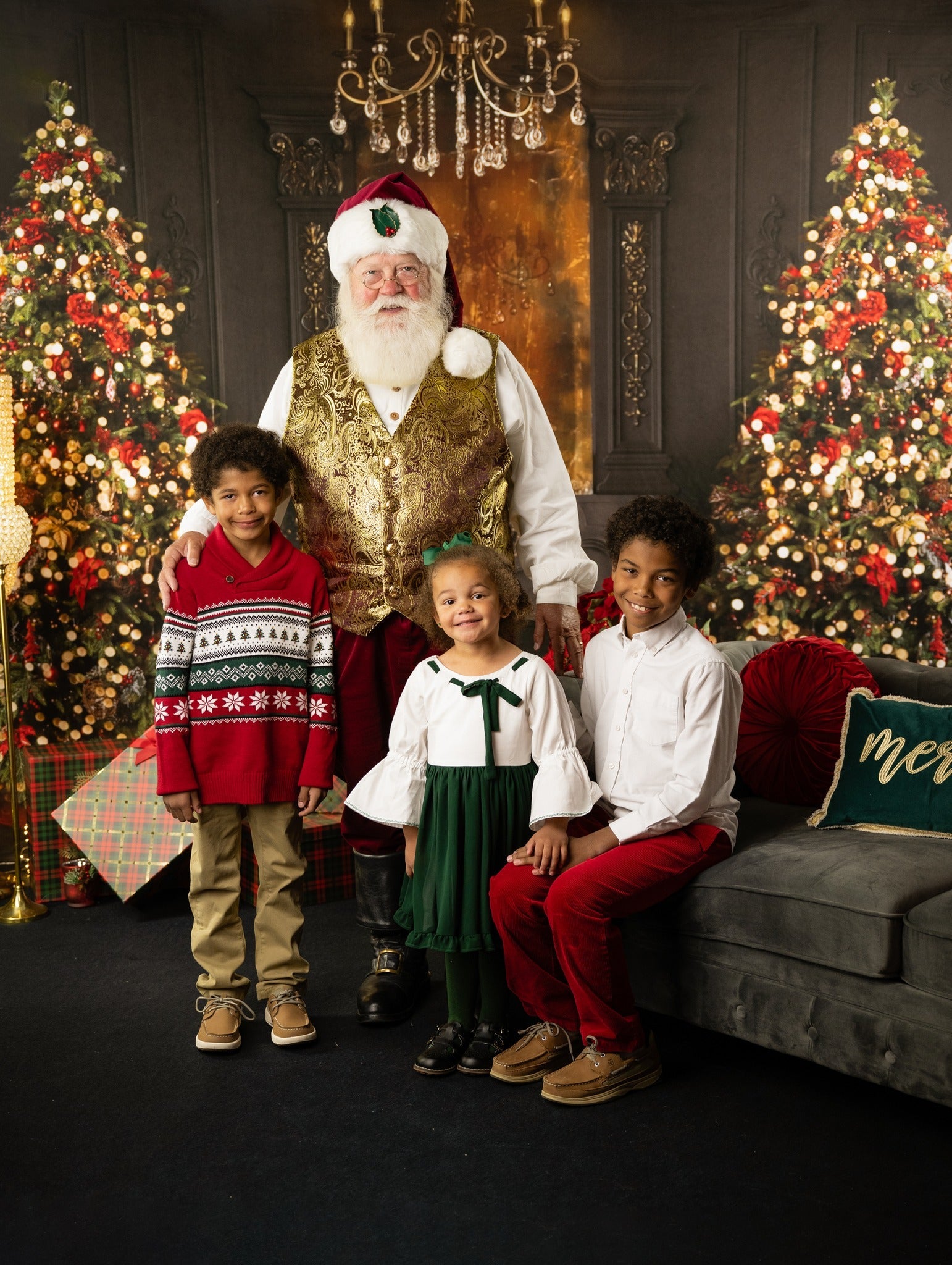 Christmas Fireplace Backdrop Elegant Trees Fireplace Glow Christmas Backdrop UK MRR9-99