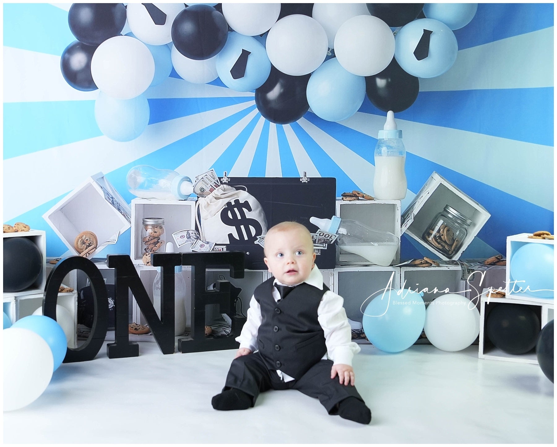 Cake Smash Backdrop Money Baby Theme Party Birthday Backdrop UK MRR10-47