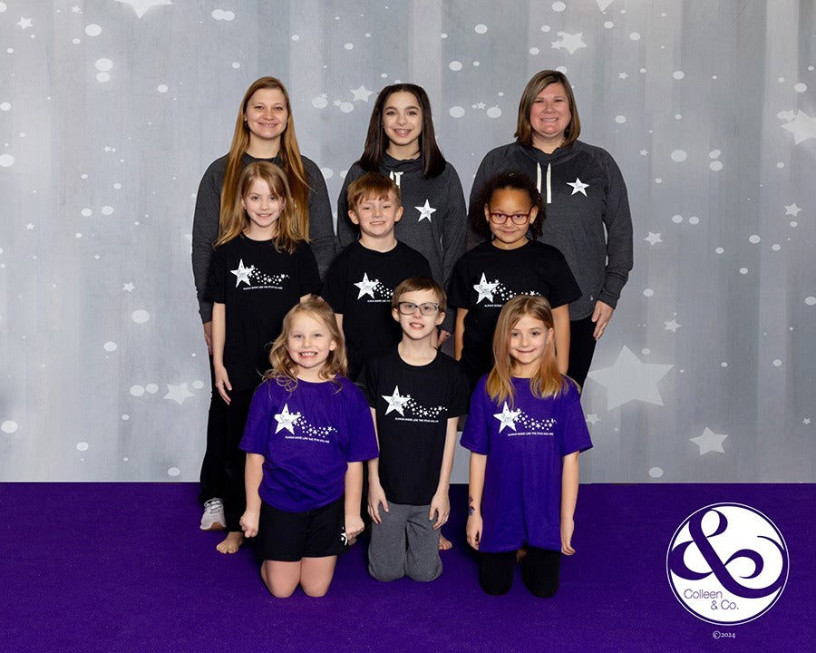 Shiny Grey Stars Glitter Photo Studio backdrop uk GC-105