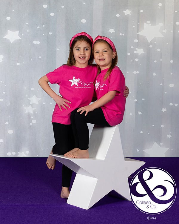 Shiny Grey Stars Glitter Photo Studio backdrop uk GC-105