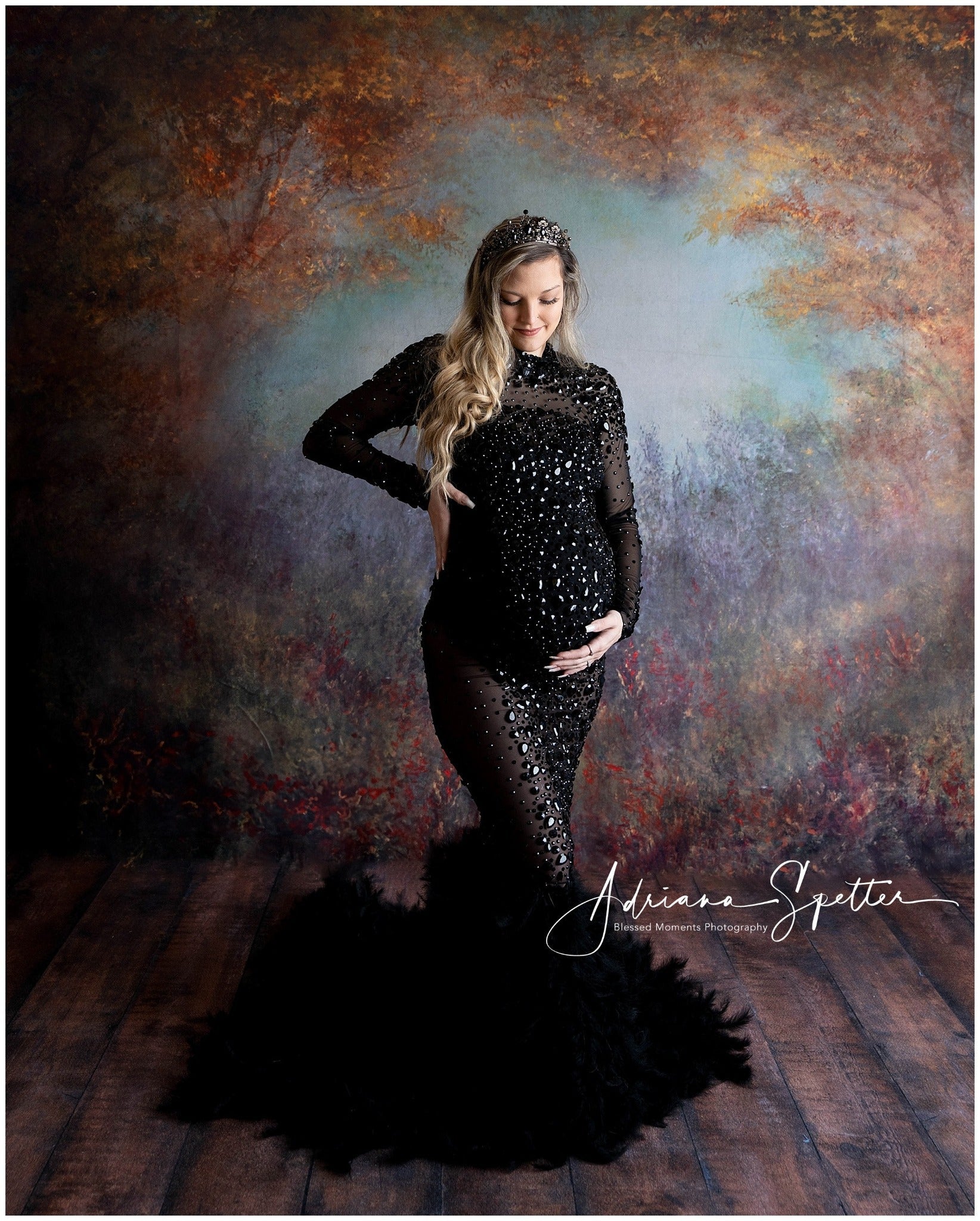 Fine Art Backdrops Autumn Leaves Soft Mist Artistic Backdrop UK MRR10-61