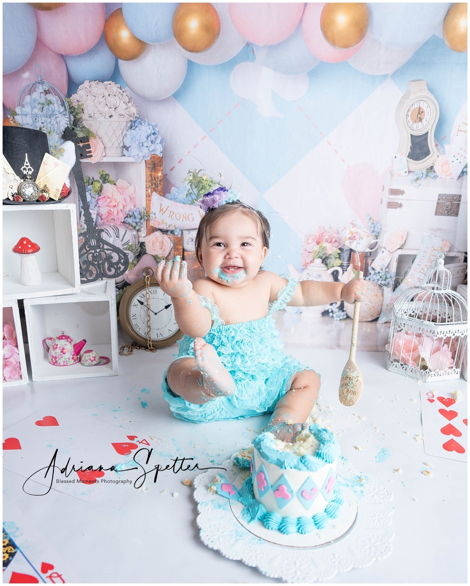 Newborn Photo Backdrop Pastel Wonderland Balloon Children Backdrop UK MRR9-133