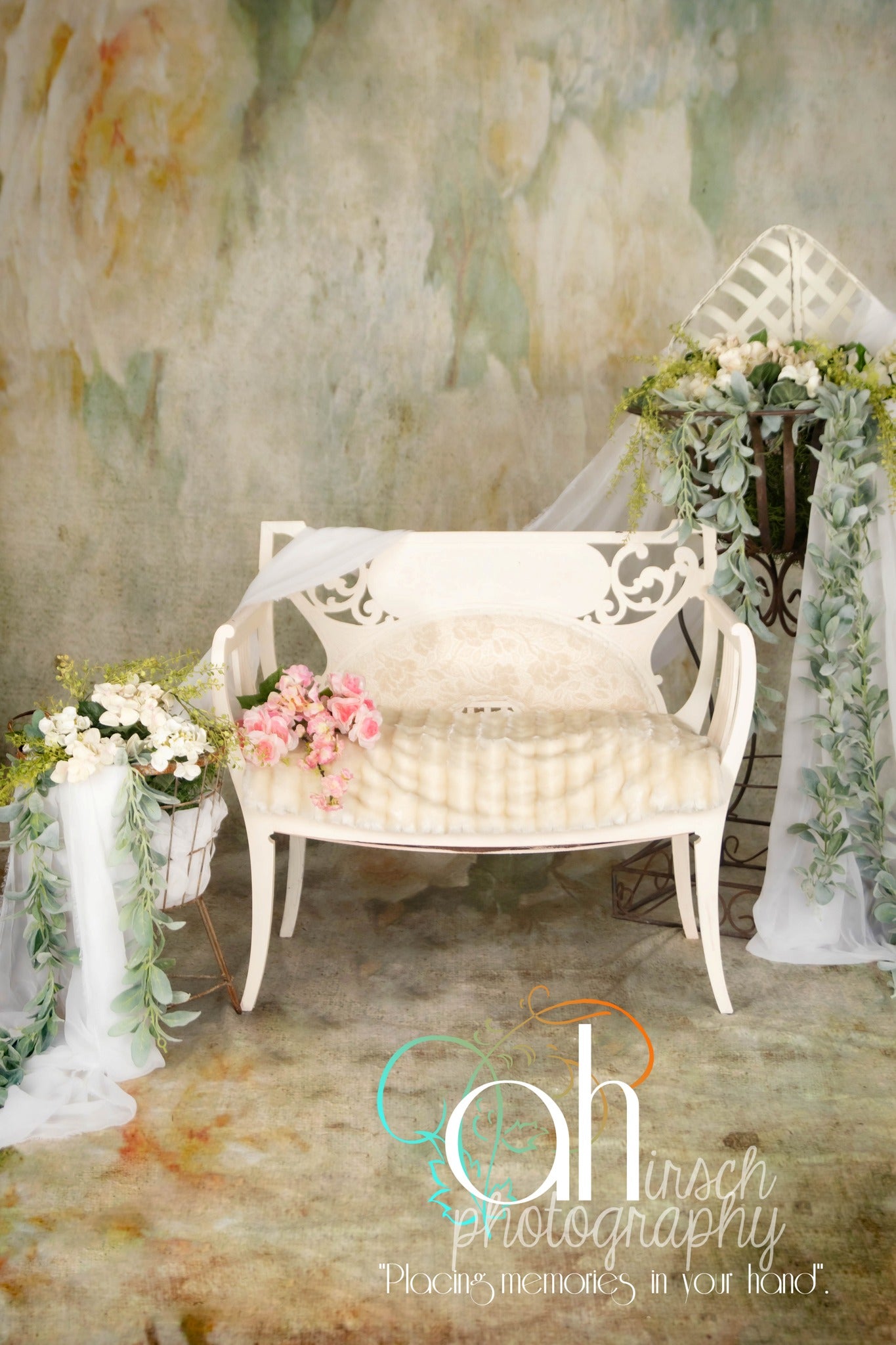 Vintage Grunge Soft Flowers backdrop uk for Photography GA-65