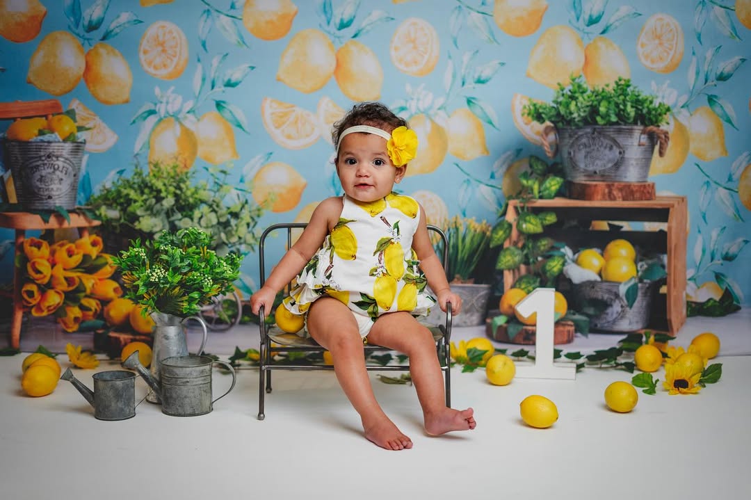 Lemon Plants Decoration Photography Backdrop UK M-34