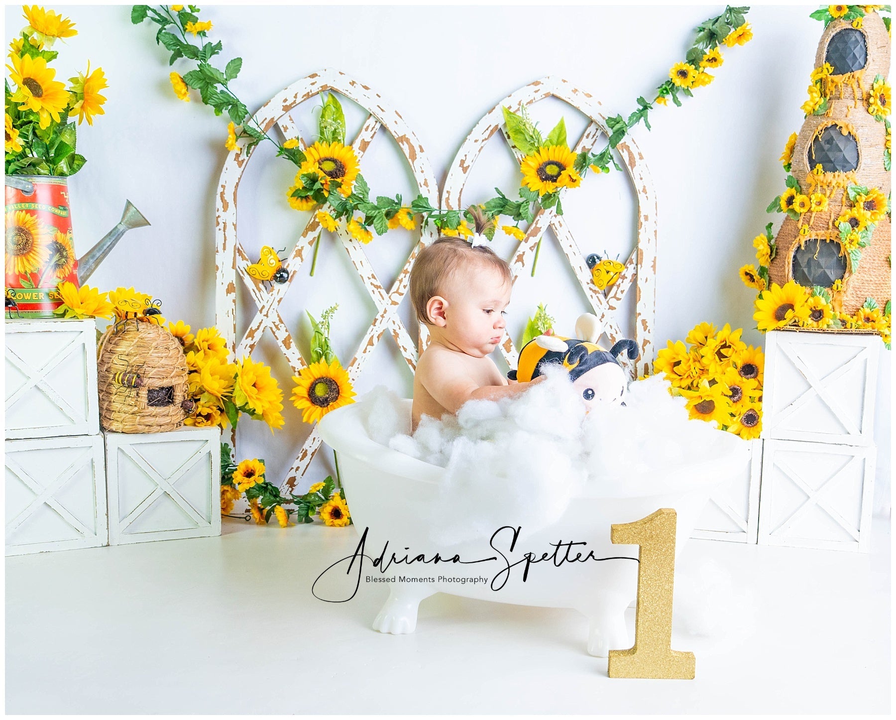 Children Backdrops Rustic Sunflower Garden Newborn Photo Backdrop UK MRR9-112