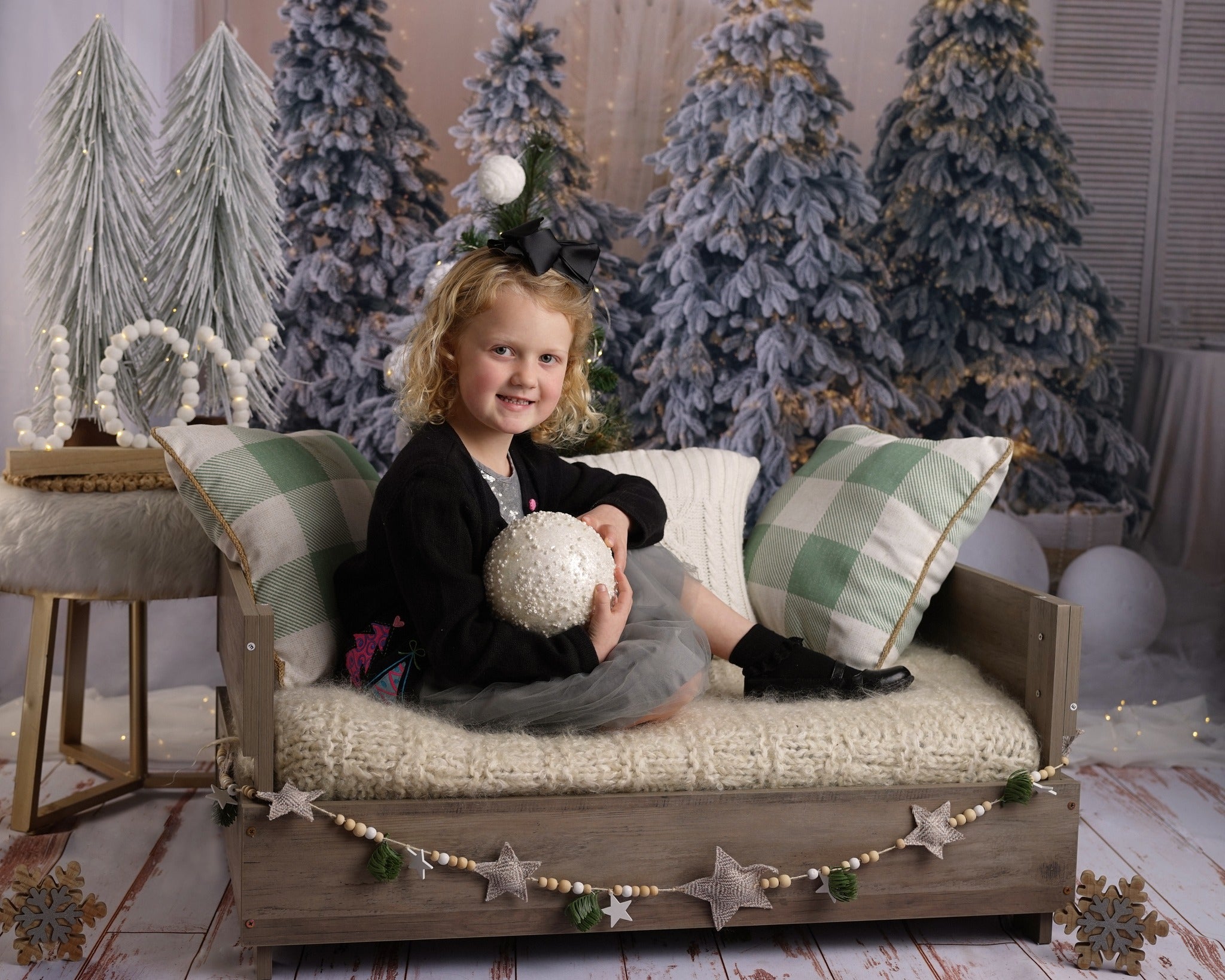 Christmas Tree Elk Decoration Photography Backdrop UK M10-06