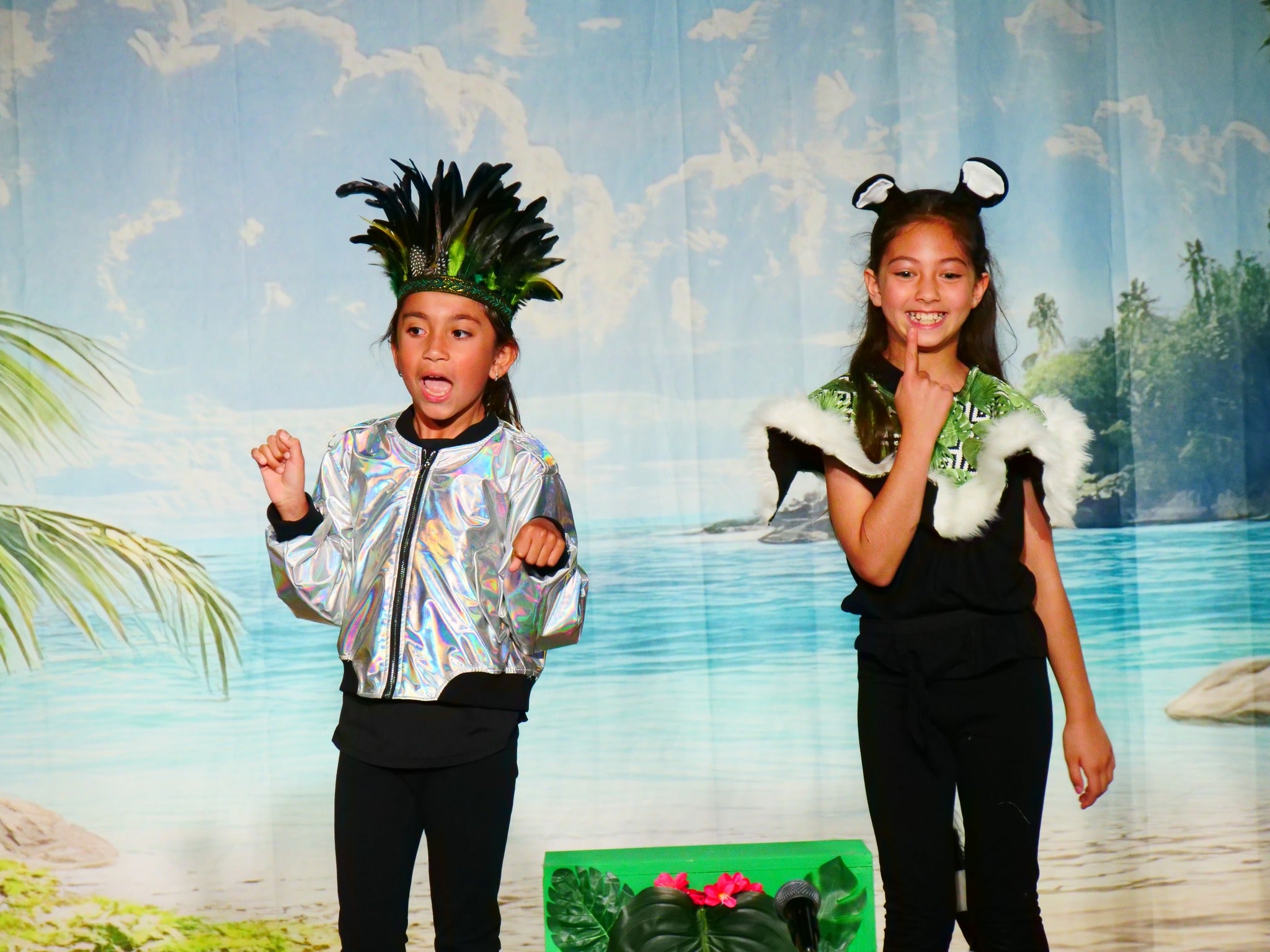 Photo Backdrop Beach Beach Trail Palm Leaves Summer Backdrop UK CJJ3-235