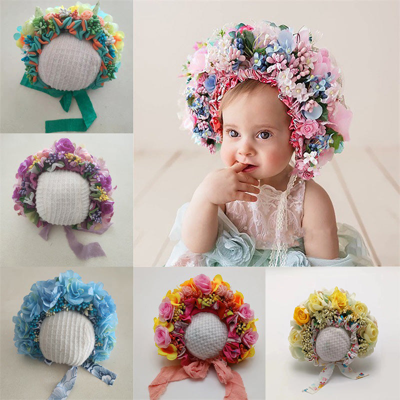 Newborn baby photography props colorful flower combination headpiece TS1