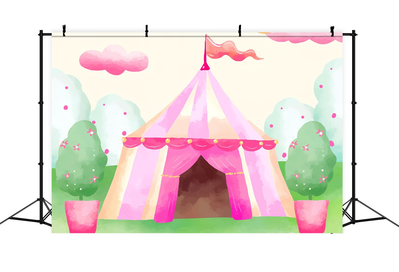 Circus Photography Backdrop Rainbow Dream Fair Tent Backdrop UK BRP1-169