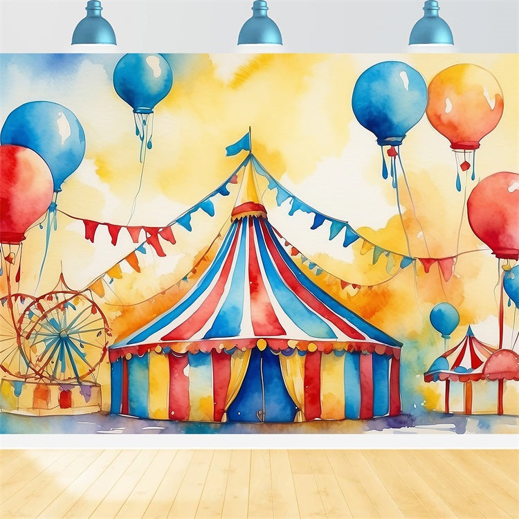 Circus Tent Backdrop Carnival Bunting Decorations Backdrop UK BRP1-170