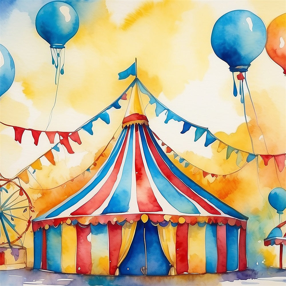 Circus Tent Backdrop Carnival Bunting Decorations Backdrop UK BRP1-170