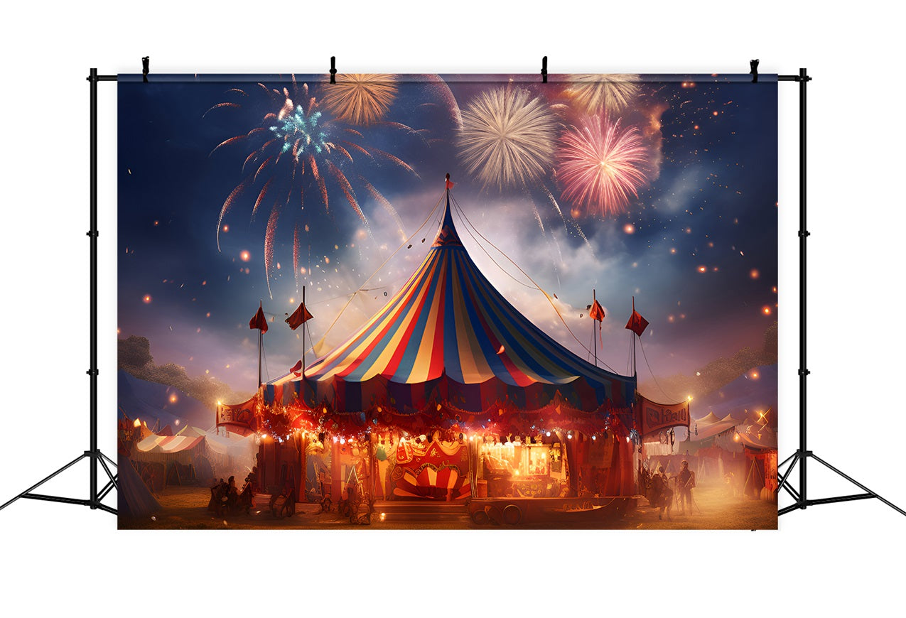 Circus Photo Backdrop Colorful Carnival Tent Firework Backdrop UK BRP1-179