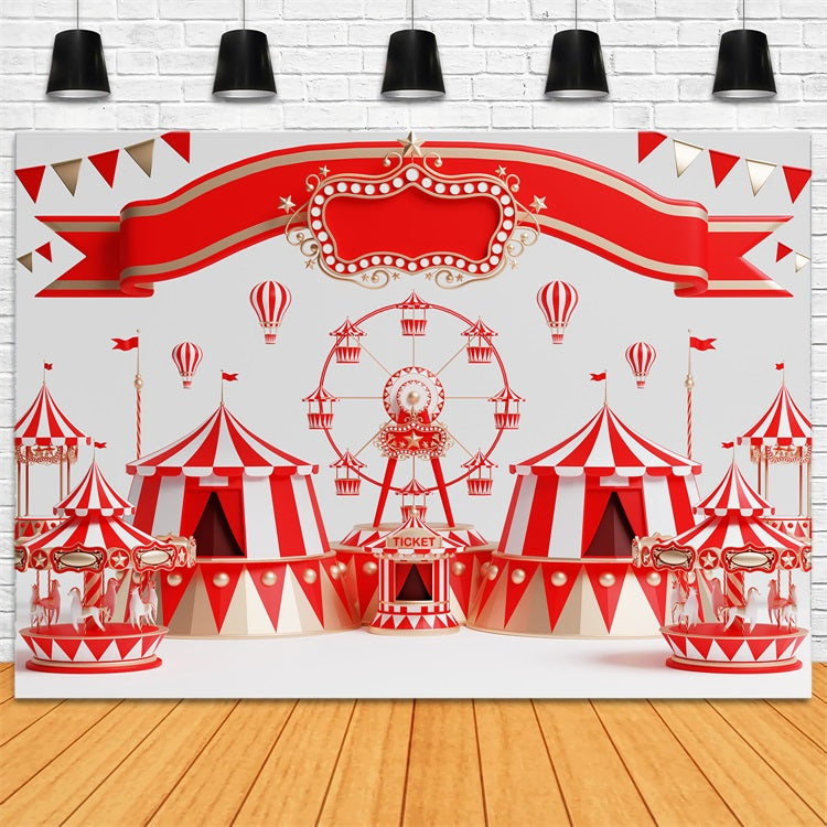 Carnival Photography Backdrop Red Tents Design Backdrop UK BRP1-193