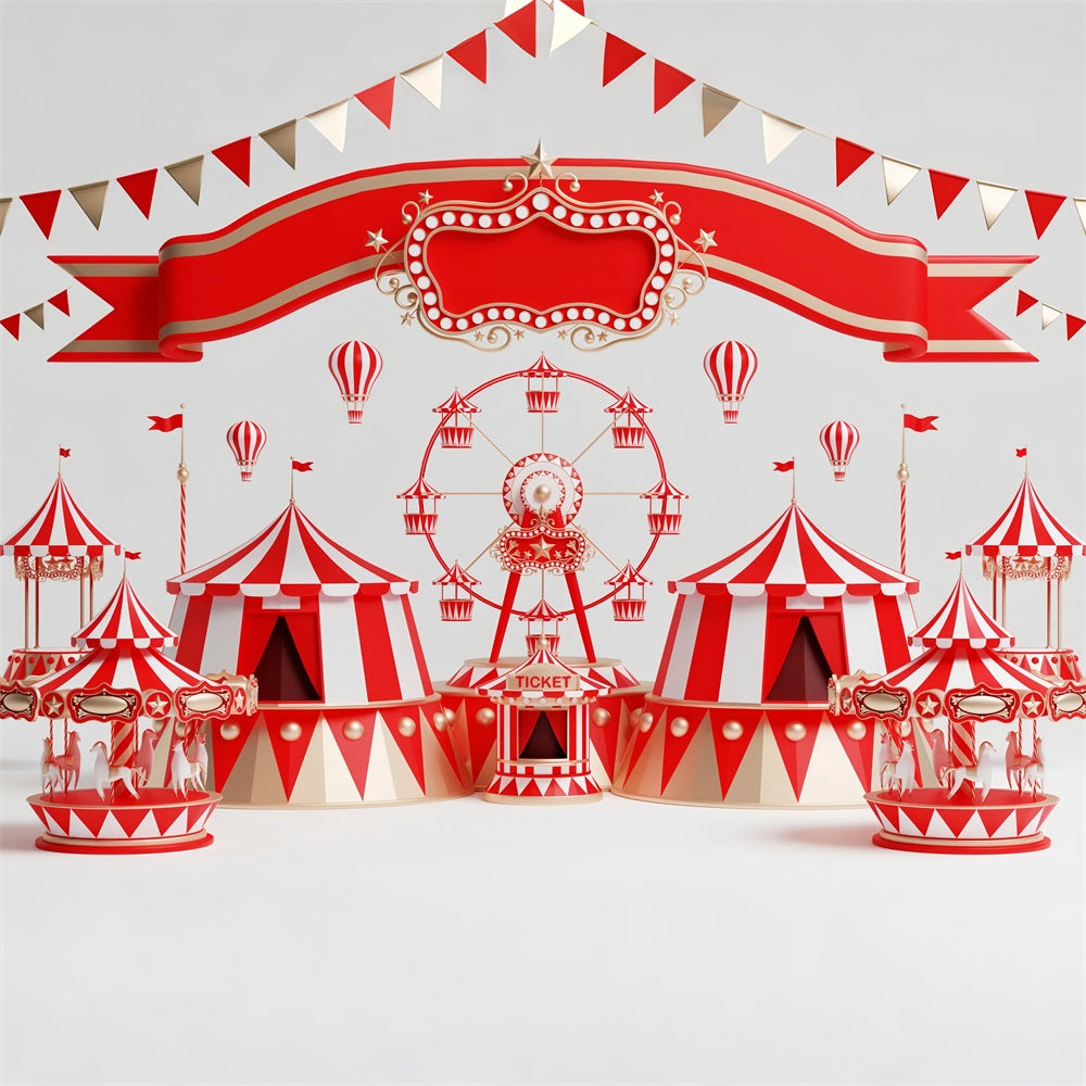 Carnival Photography Backdrop Red Tents Design Backdrop UK BRP1-193