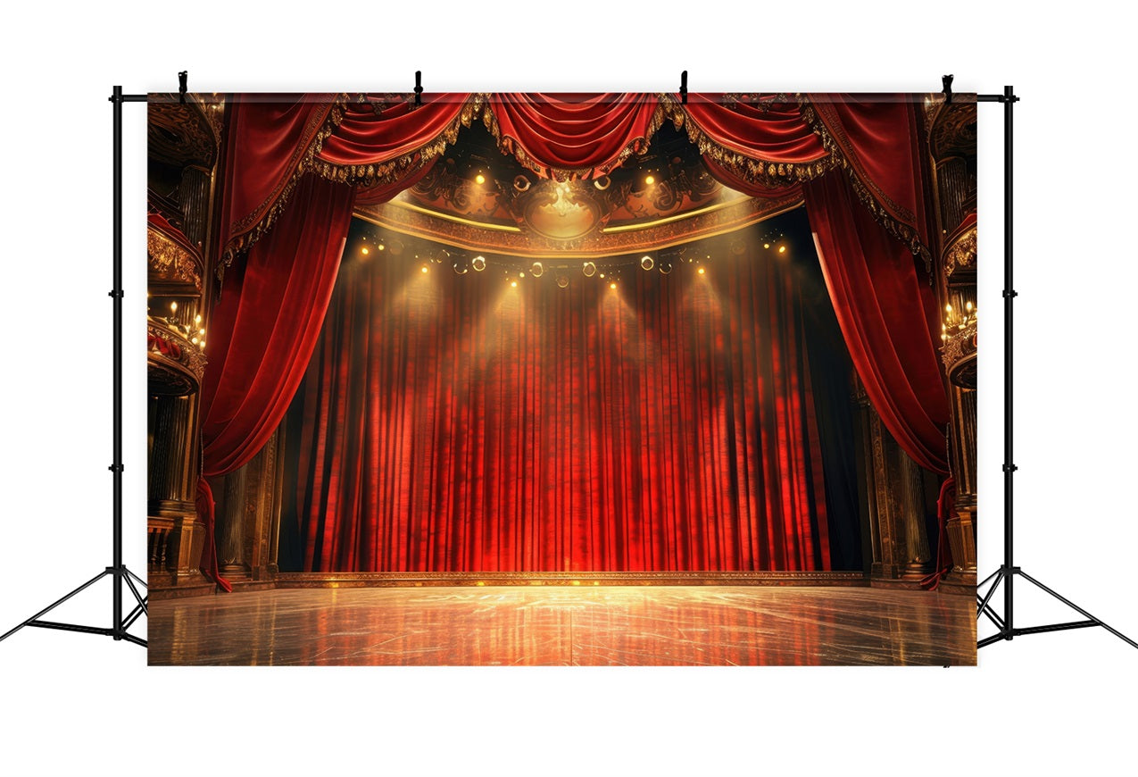 Carnival Party Backdrop Royal Red Curtain Stage Backdrop UK BRP1-200