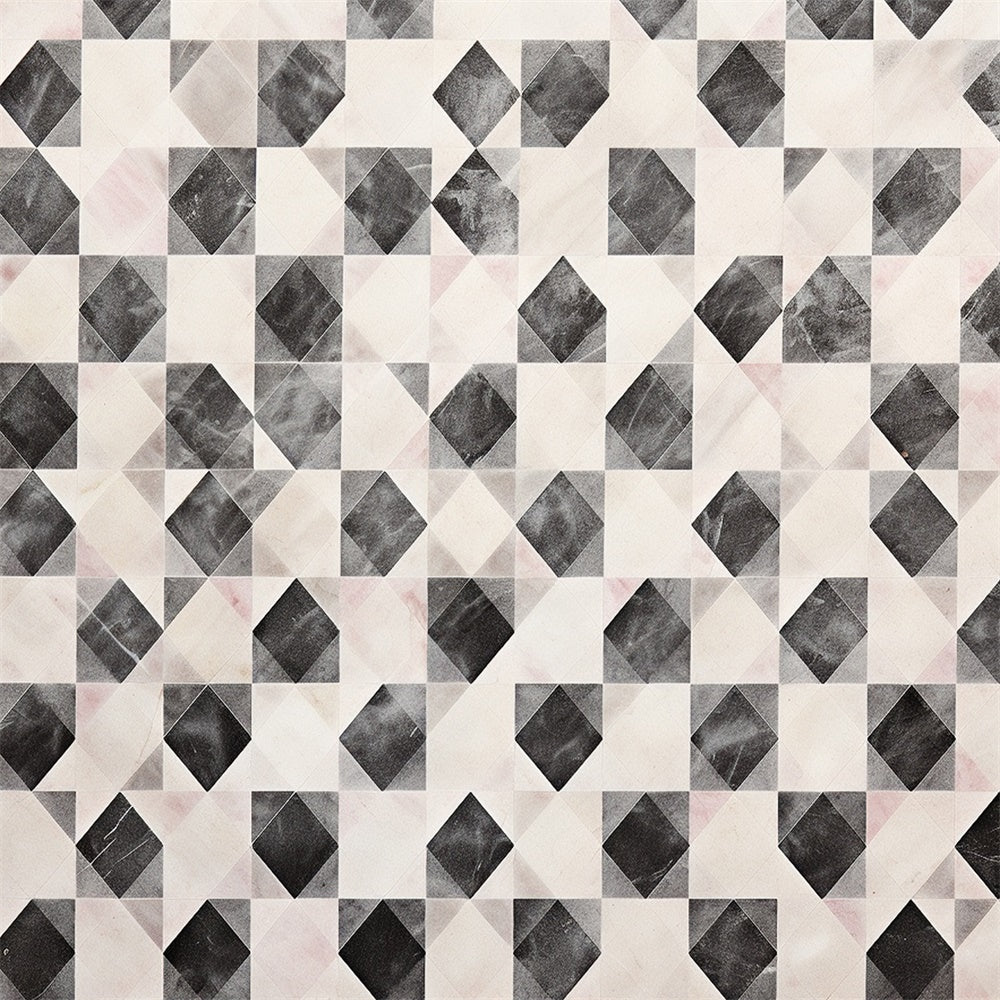 Backdrop Floor Abstract Geometric Black White Floor Backdrop UK BRP1-32