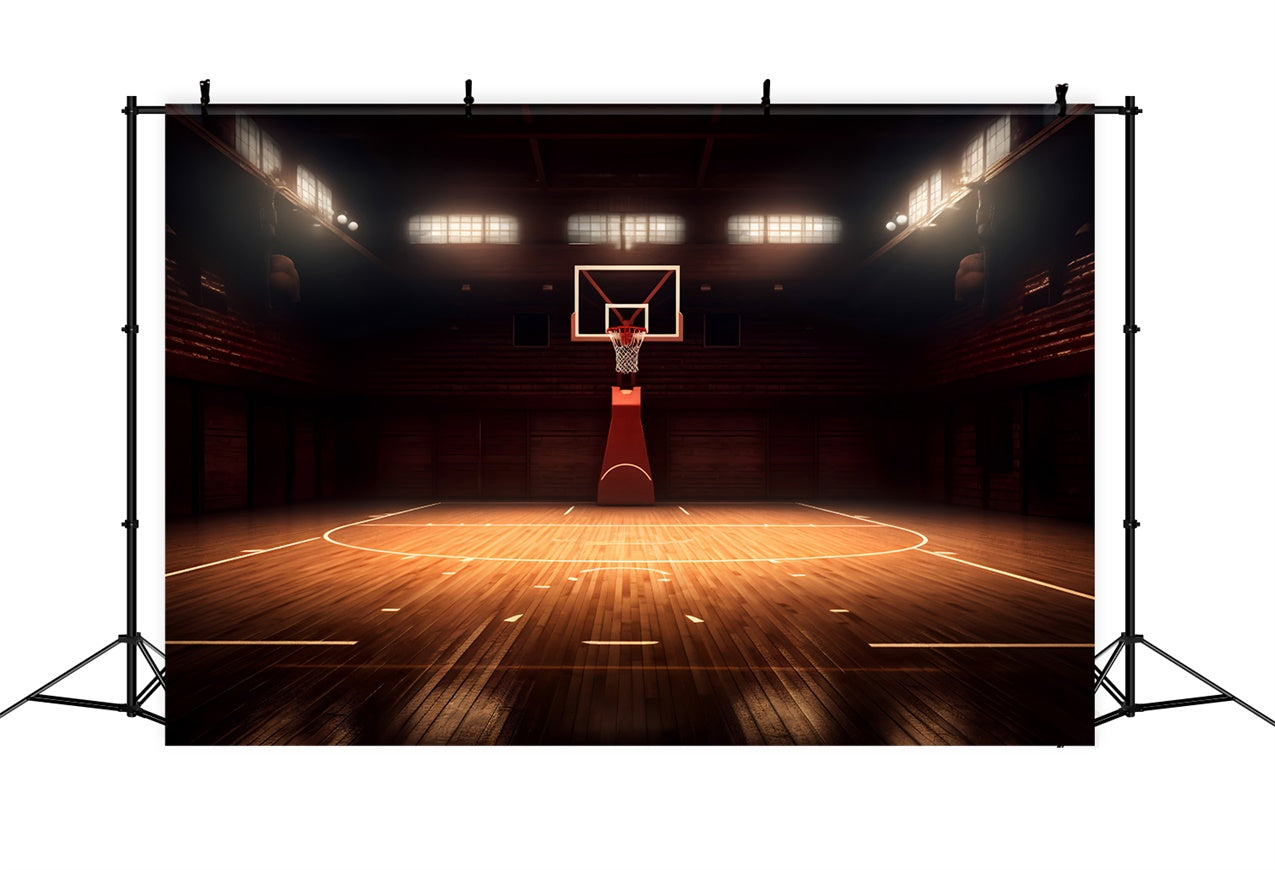 Basketball Photography Backdrops Classic Indoor Court Backdrop UK BRP1-323