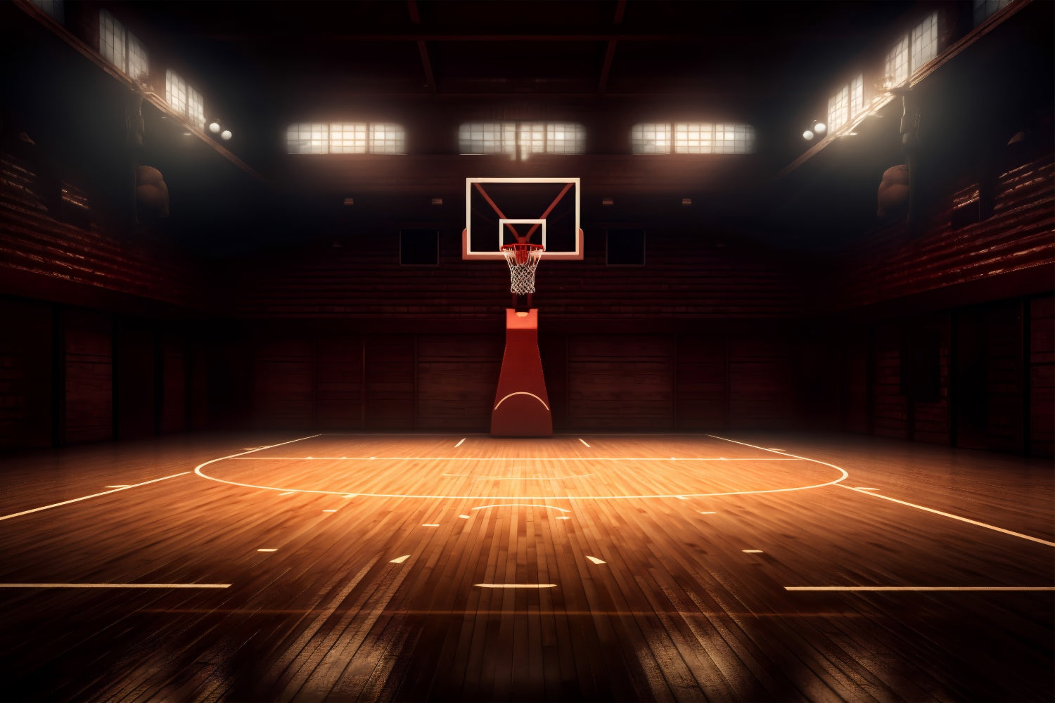 Basketball Photography Backdrops Classic Indoor Court Backdrop UK BRP1-323