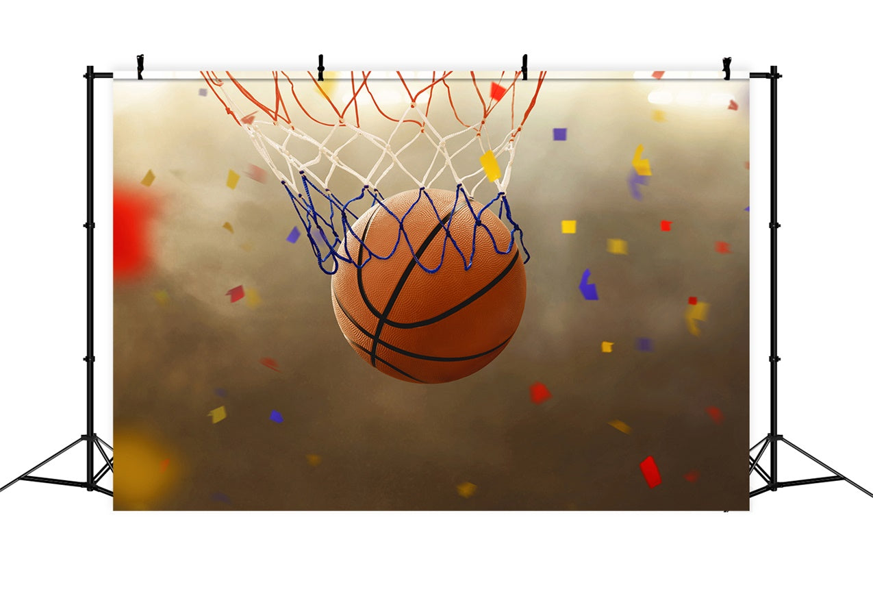 Basketball Photography Backdrop Sports Fest Confetti Backdrop UK BRP1-328