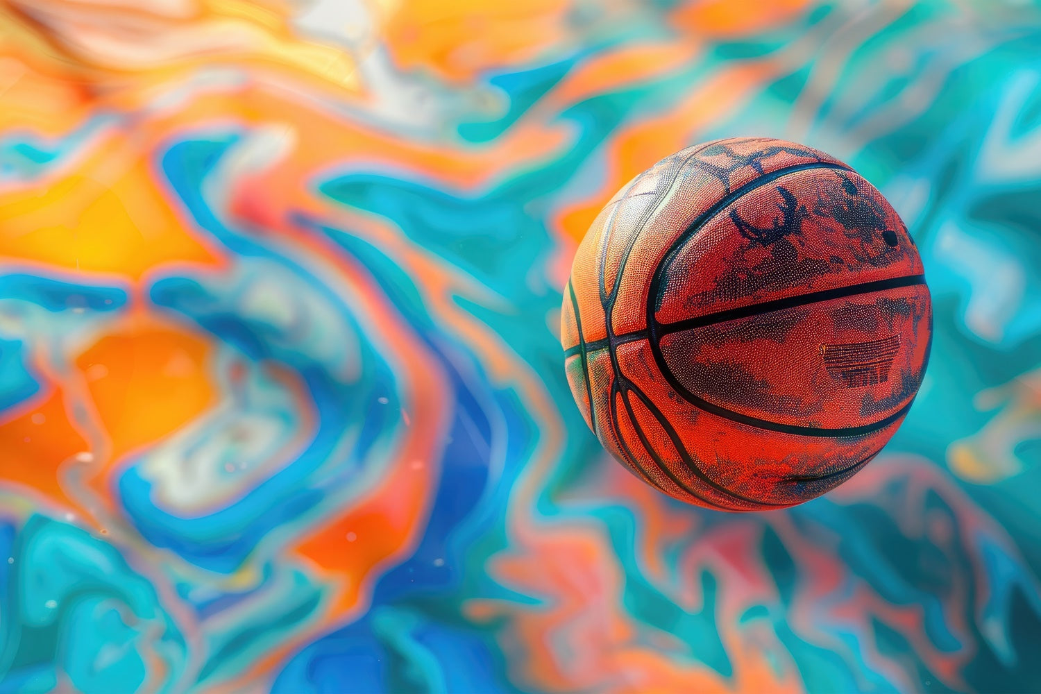 Basketball Theme Backdrop Modern Abstract Swirl Backdrop UK BRP1-331