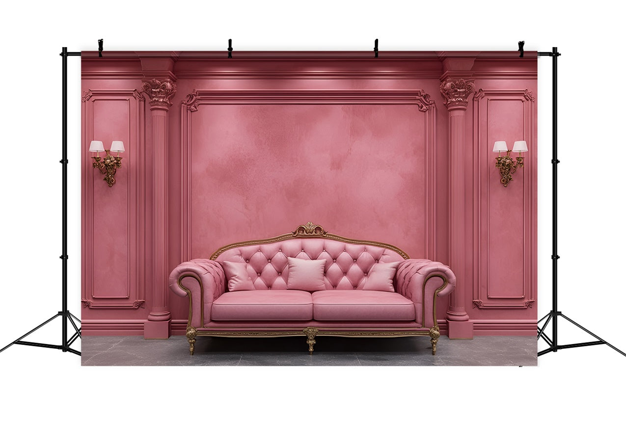 Boudoir Backdrop Luxurious Pink Sofa Vintage Backdrop UK BRP1-441