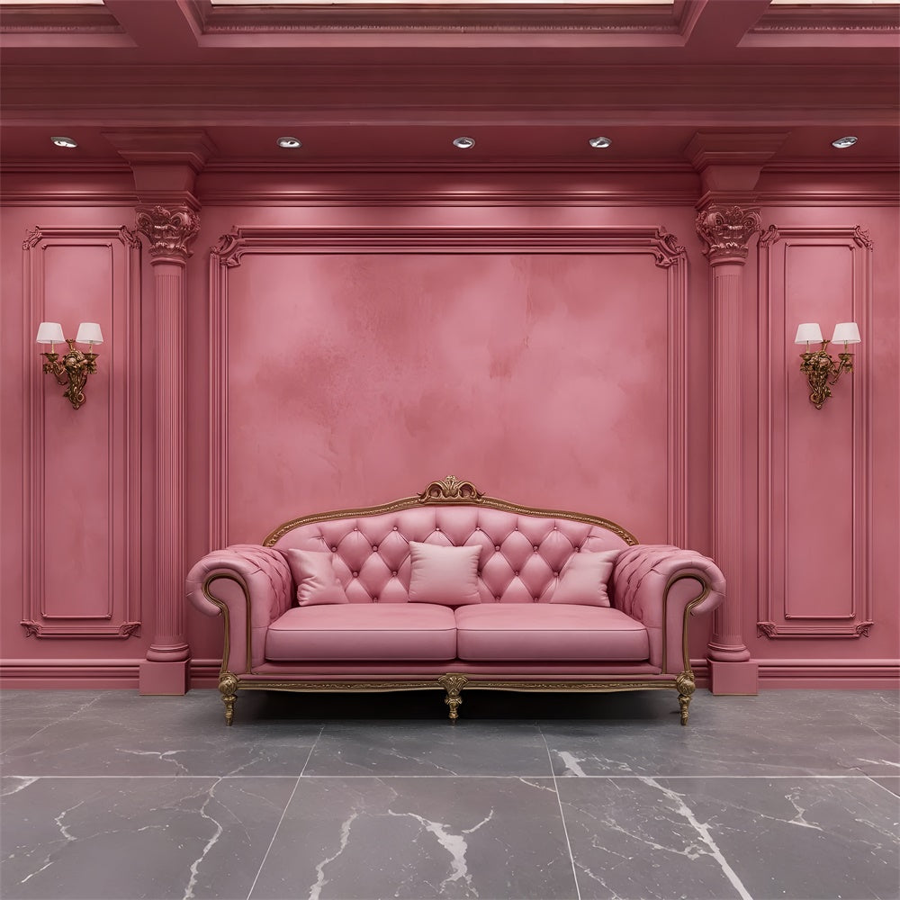 Boudoir Backdrop Luxurious Pink Sofa Vintage Backdrop UK BRP1-441