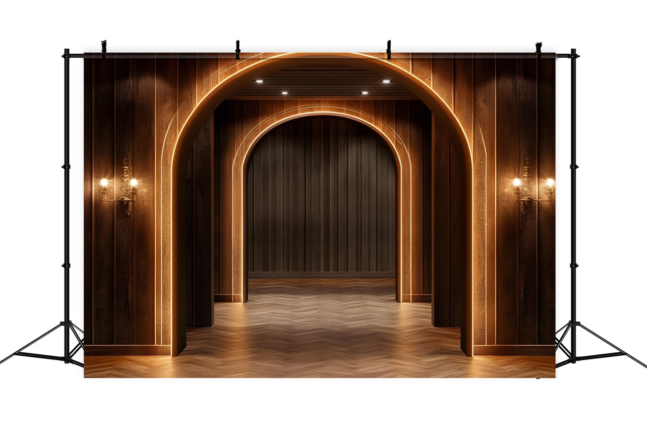 Boudoir Backdrop Ideas Wood Paneled Arch Backdrop UK BRP1-444