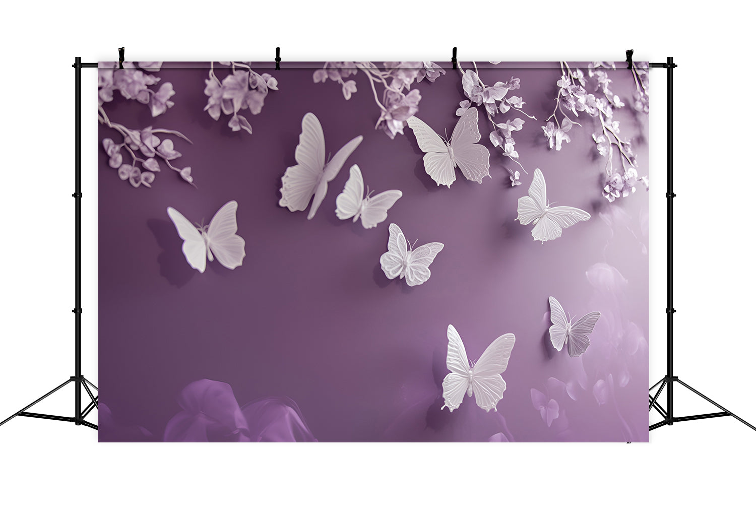 Boudoir Backdrop Delicate Orchid Butterfly Backdrop UK BRP1-456