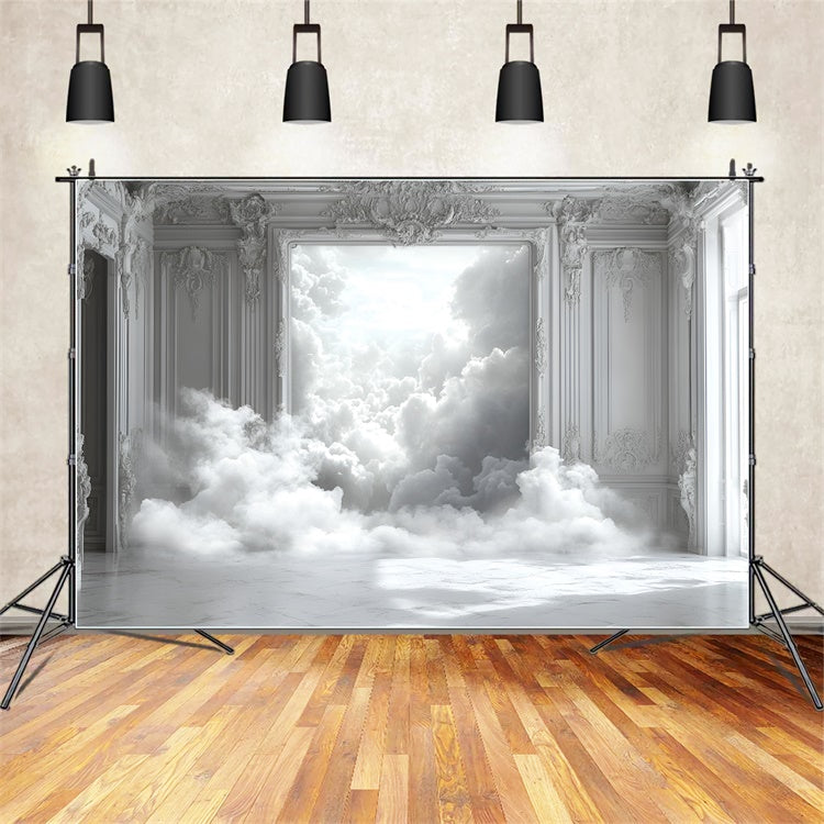 Boudoir Photography Backdrops Pure White Room Cloud Backdrop UK BRP1-459