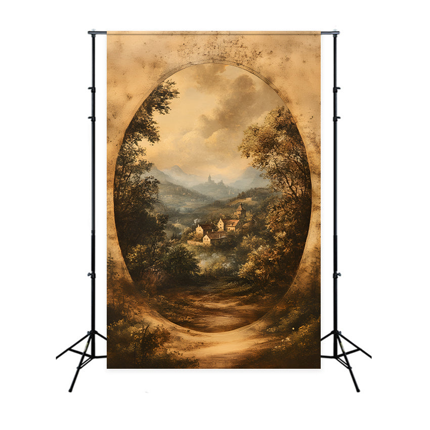 Boudoir Backdrop Ideas Golden Arch Scenic Village Backdrop UK BRP1-461