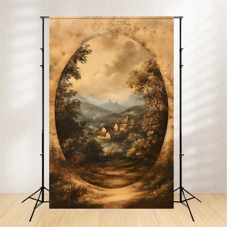 Boudoir Backdrop Ideas Golden Arch Scenic Village Backdrop UK BRP1-461