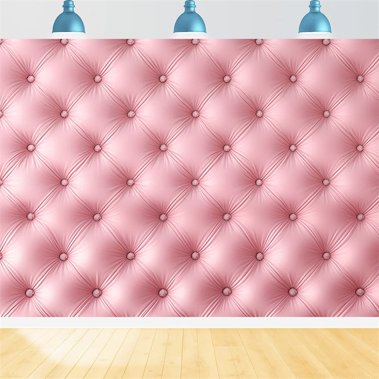 Boudoir Backdrop Pink Button-Tufted Cushion Wall Backdrop UK BRP1-480