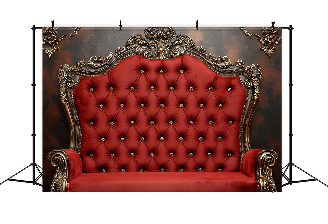 Boudoir Backdrop Ideas Vintage Red Tufted Chair Backdrop UK BRP1-483