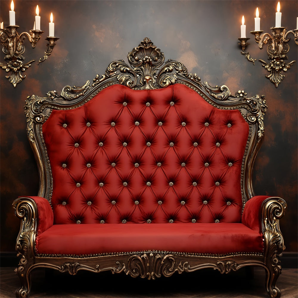 Boudoir Backdrop Ideas Vintage Red Tufted Chair Backdrop UK BRP1-483