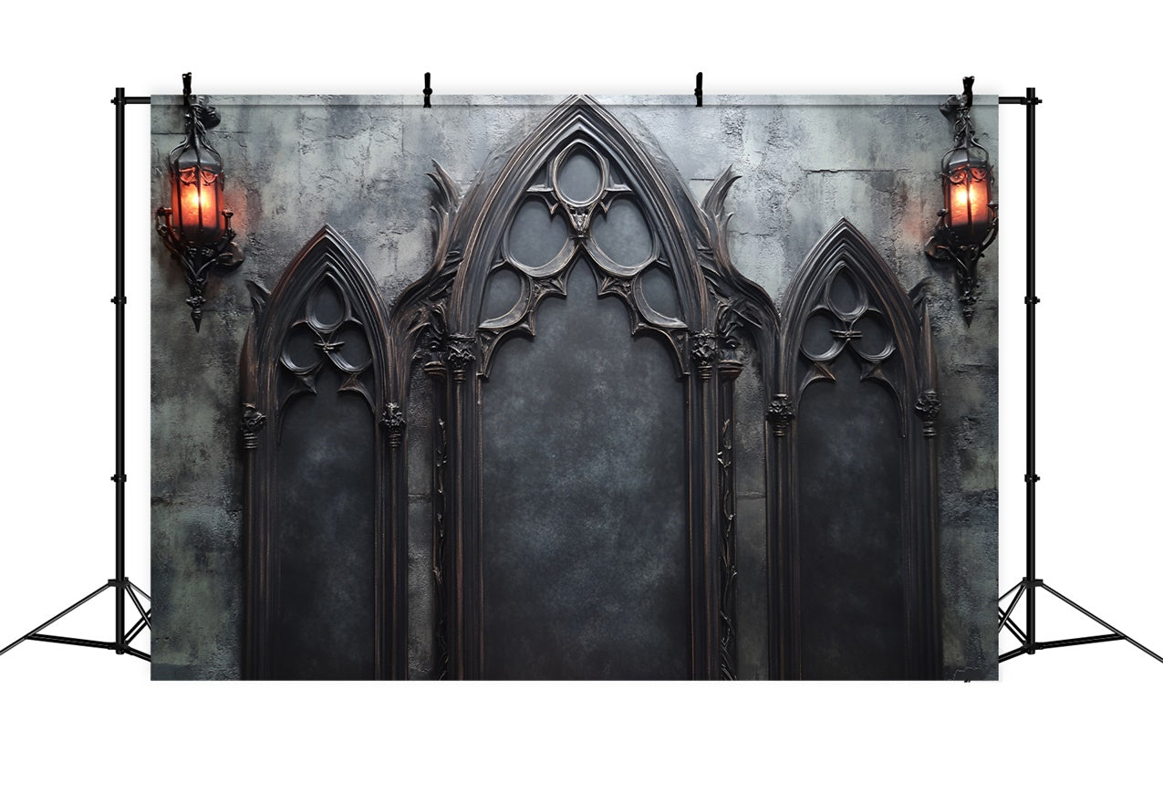 Backdrops For Boudoir Victorian Gothic Triple Window Backdrop UK BRP1-485