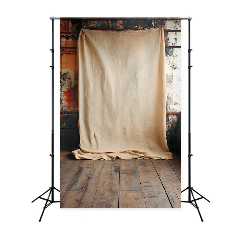 Boudoir Backdrop Ideas Vintage Beige Fabric Floor Backdrop UK BRP1-489