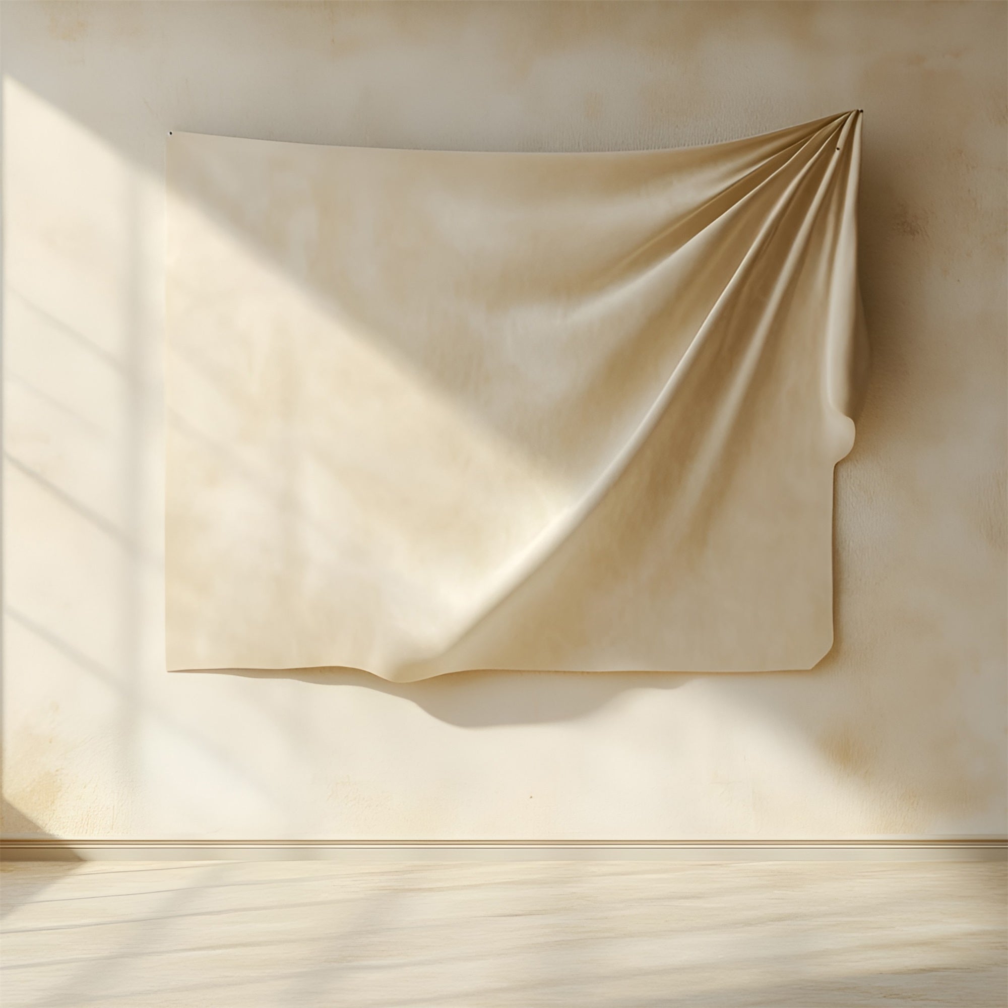 Boudoir Photography Backdrops Artistic Draped Beige Minimalist Backdrop UK BRP1-490