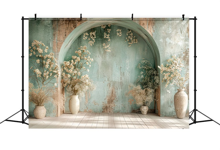 Elegant Floral Vintage Arch Boho Backdrop UK BRP10-64