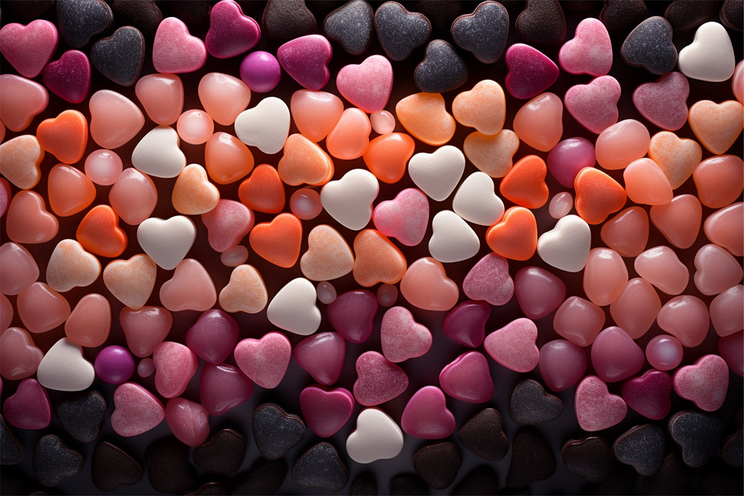 Valentines Heart Backdrop Colorful Heart Shaped Candy Backdrop UK BRP12-165