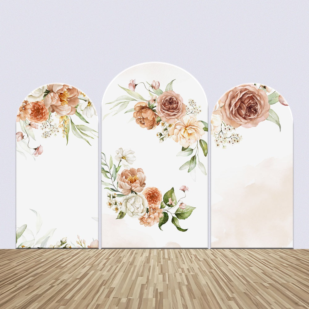 Custom Backdrops For Weddings Roses Peony Arch Backdrop Kit UK BRP12-320