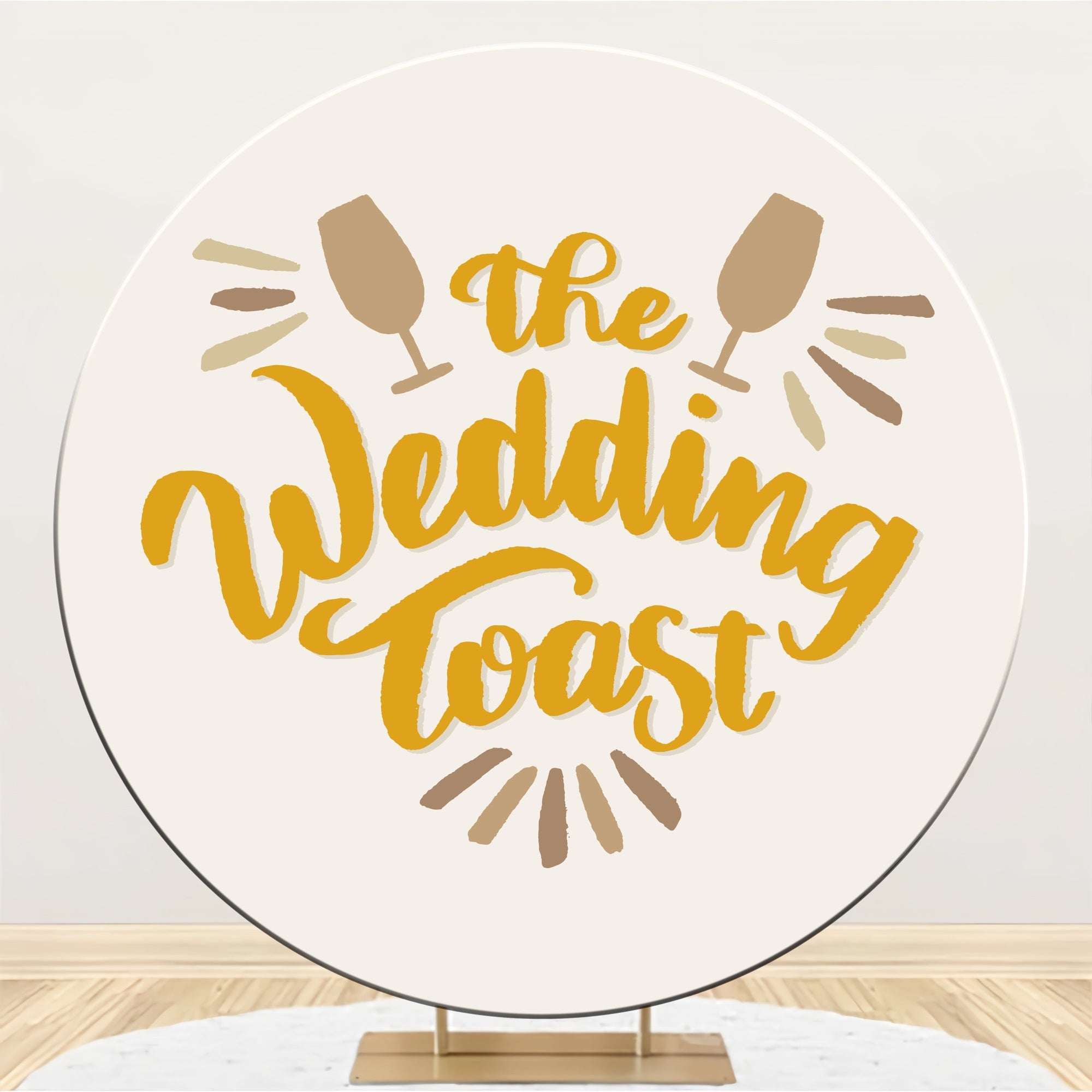 Customized Wedding Backdrop Design Minimalist Toast Round Backdrop UK BRP12-331