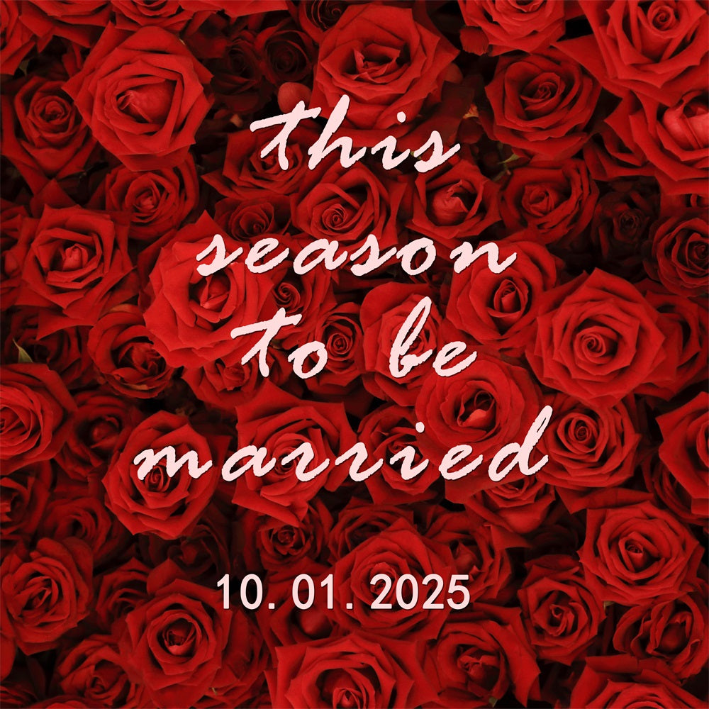 Custom Wedding Backdrop Passionate Red Rose Wall Backdrop UK BRP12-347